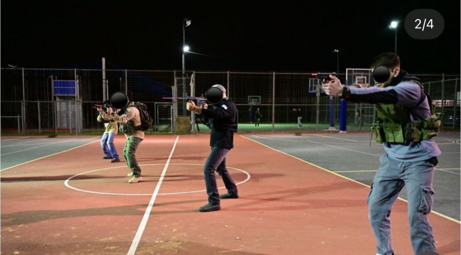 Officers running a low-light readiness scenario